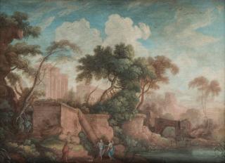 Appraisal: PIERRE-ANTOINE PATEL THE YOUNGER FRENCH - Landscape with Antique Ruins