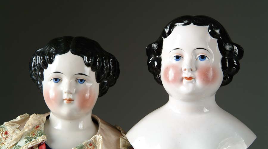 Appraisal: LOT OF CHINA HEAD DOLL CHINA HEAD China head doll