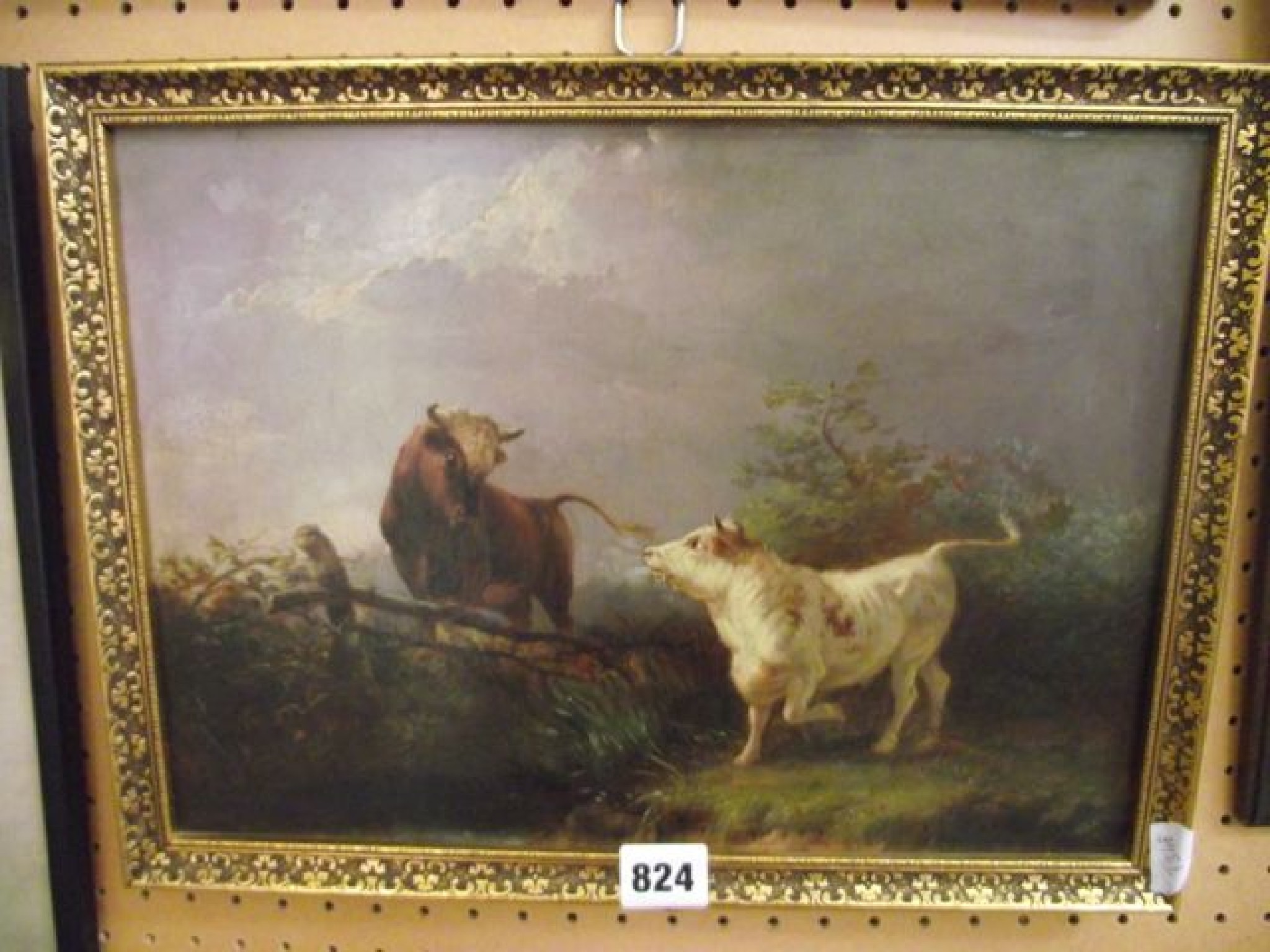 Appraisal: A th century oil painting on board of the encounter