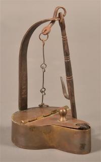 Appraisal: Reproduction Peter Derr Betty Lamp by Fisher Dated Copper and