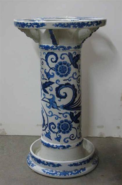 Appraisal: Japanese Arita style umbrella stand th th century H in