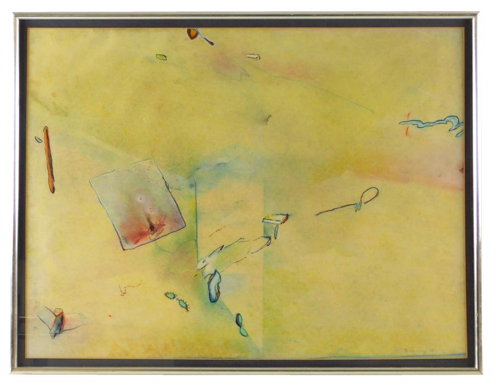 Appraisal: Bunny Harvey American b untitled pastel on paper abstract landscape