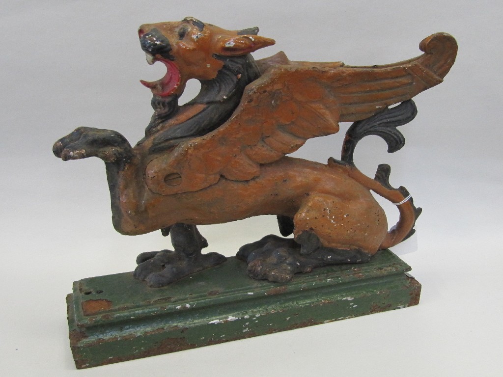 Appraisal: Victorian door stop modelled as a griffin