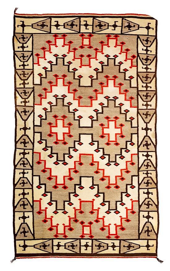 Appraisal: Navajo Crystal Rug x inches Navajo Crystal Rug x inches