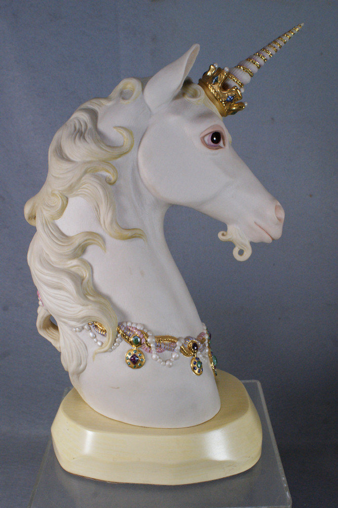 Appraisal: Cybis porcelain unicorn bust marked Cybis USA tall on platform