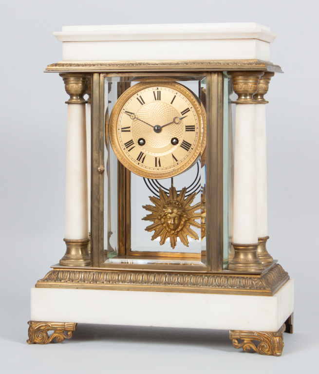 Appraisal: Napoleon III portico clock third quarter- th century gilt-metal and