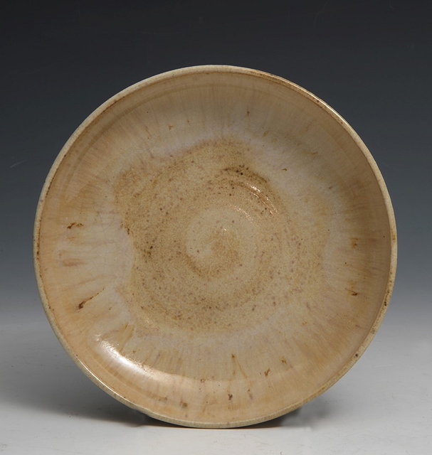 Appraisal: Lucie Rie British - Dish circa mottled khaki and oatmeal