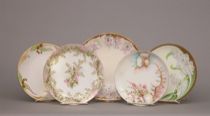 Appraisal: A Miscellaneous Lot of Hand Painted Cabinet Plates Lot includes