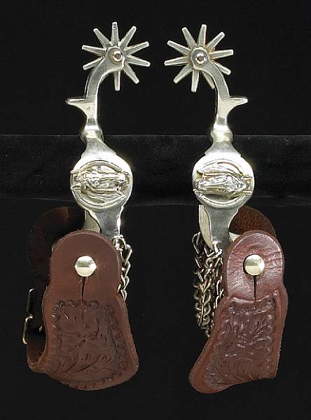 Appraisal: A pair of horsehead spurs by North amp Judd Marked