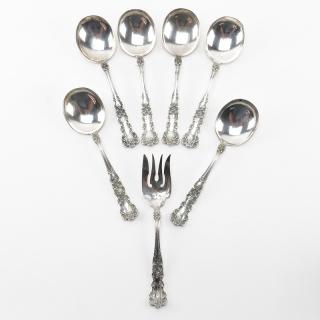 Appraisal: Set of Seven Gorham Buttercup Sterling Silver Spoons and Fork