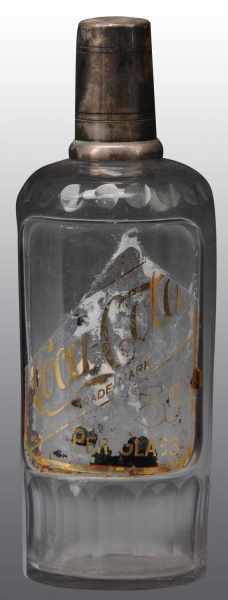 Appraisal: Glass Coca-Cola Jar with Gold Writing Description s Label under