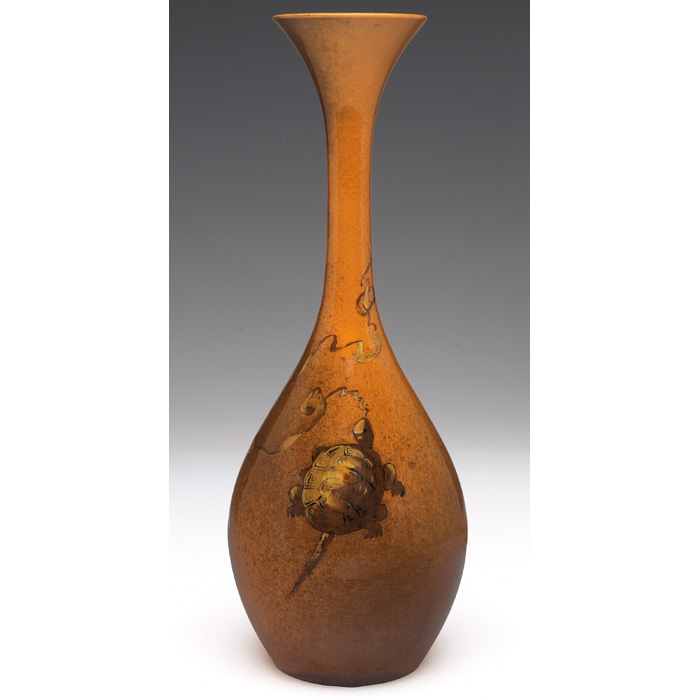 Appraisal: Rookwood vase bulbous shape in a Mahogany glaze with a