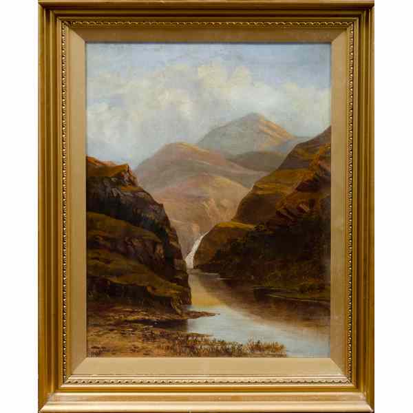 Appraisal: English Landscape Oil on canvas signed M E W l