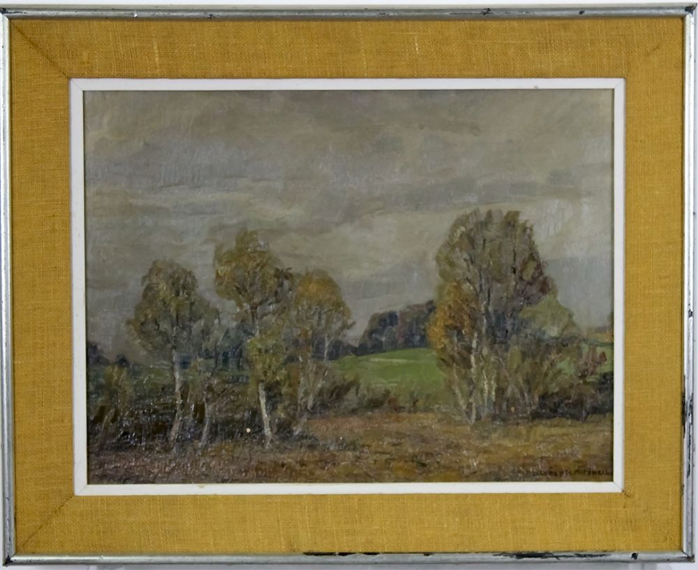 Appraisal: Alfred Mitchell Oil On Board Landscape Painting signed Alfred Mitchell