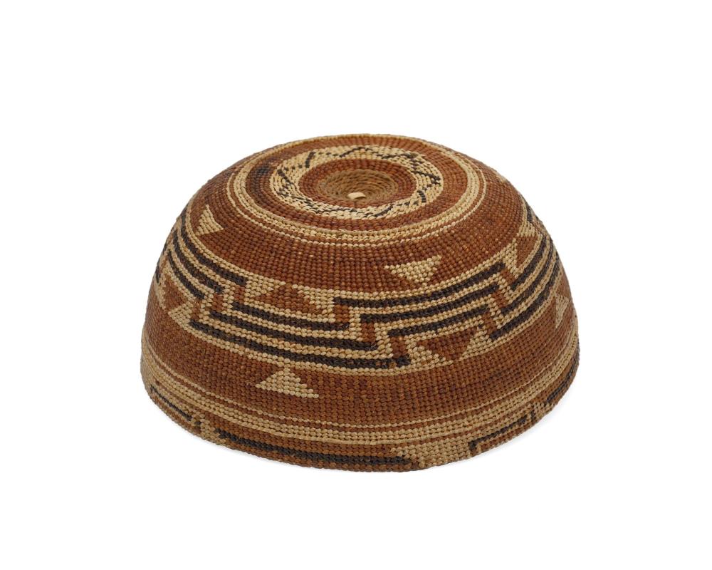 Appraisal: A Hupa Kurok basketry hat First-Quarter th Century The twined