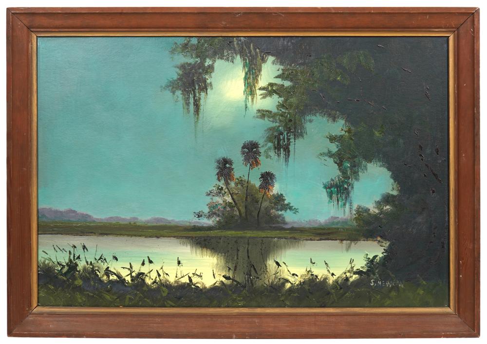 Appraisal: FLORIDA HIGHWAYMEN SAM NEWTON OIL PAINTINGSam Newton American Born One