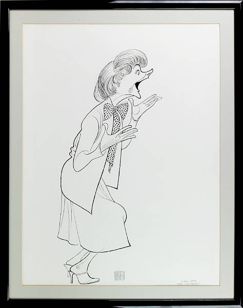 Appraisal: An Estelle Getty-owned original Al Hirschfeld drawing of her from