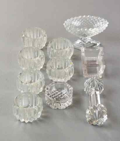 Appraisal: SMALL ASSORTMENT OF GLASS ITEMSIncluding a set of six pressed