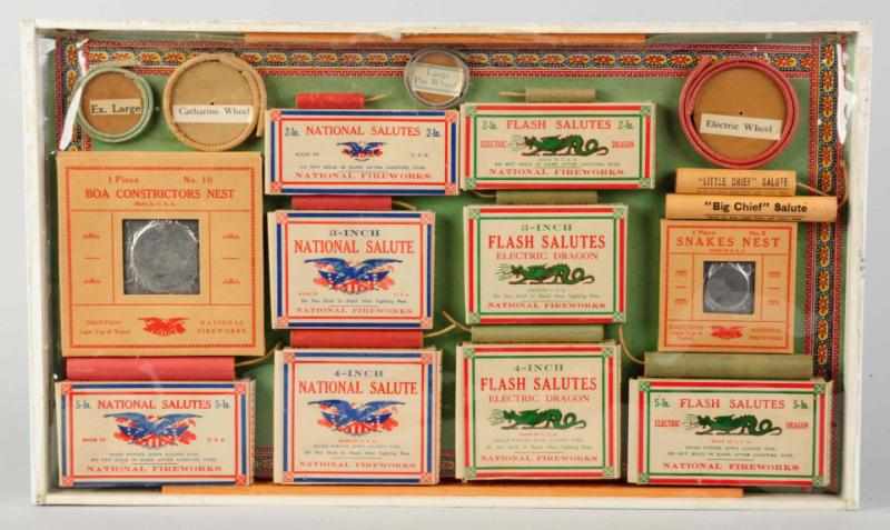 Appraisal: Salesman's Sample Firecracker Board Includes pieces of National items Condition