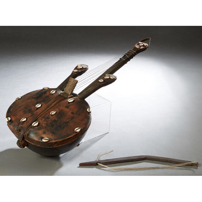 Appraisal: West African Kora Musical Instrument made of a leather covered