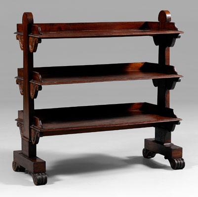 Appraisal: Fine Regency three-tier server figured mahogany each tier with molded