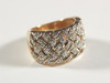 Appraisal: LADY'S RING - K rose gold and diamond ring open