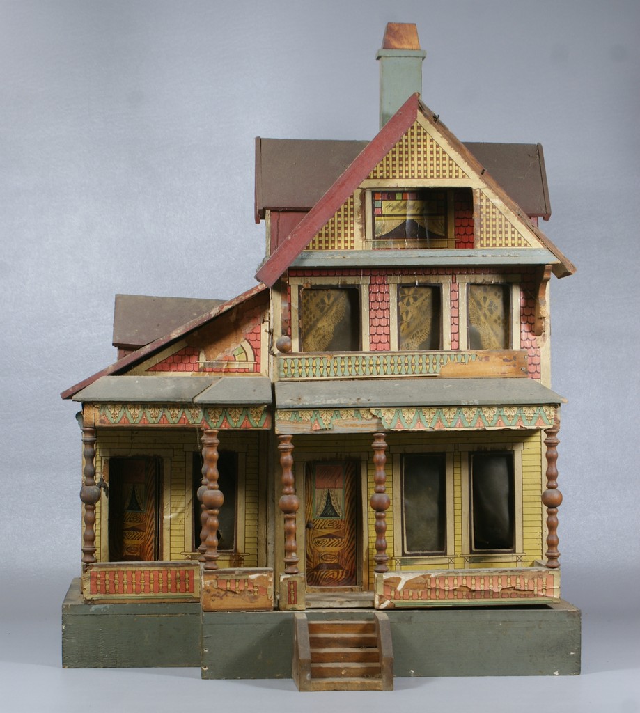 Appraisal: Bliss paper litho on wood story doll house some losses