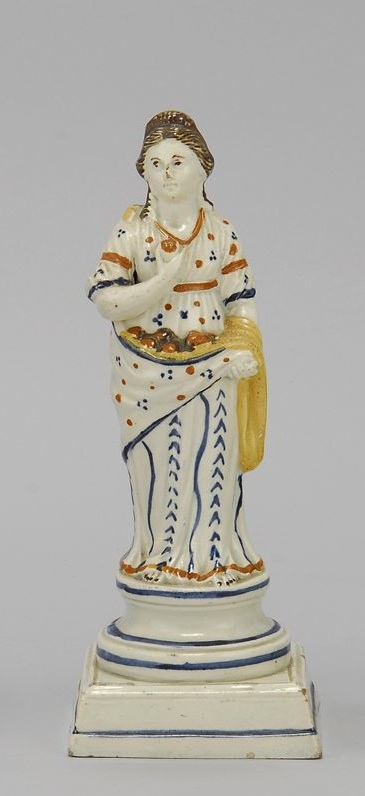 Appraisal: PRATTWARE FIGURE OF POMONA Circa Height