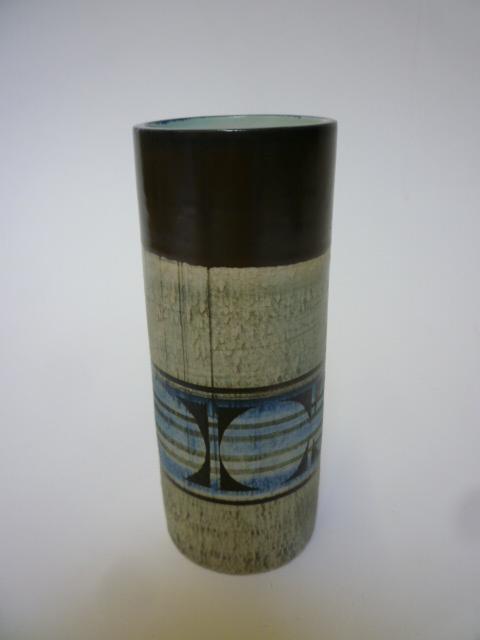 Appraisal: A TROIKA VASE of plain cylindrical form probably painted and