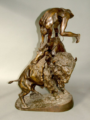 Appraisal: After Frederick Remington a bronze group of an American Indian