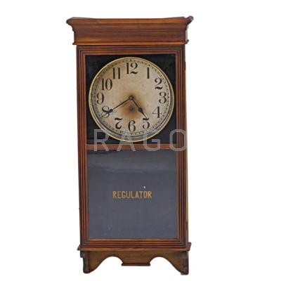 Appraisal: SESSIONS SCHOOLHOUSE CLOCK Time only eight day movement USA ca