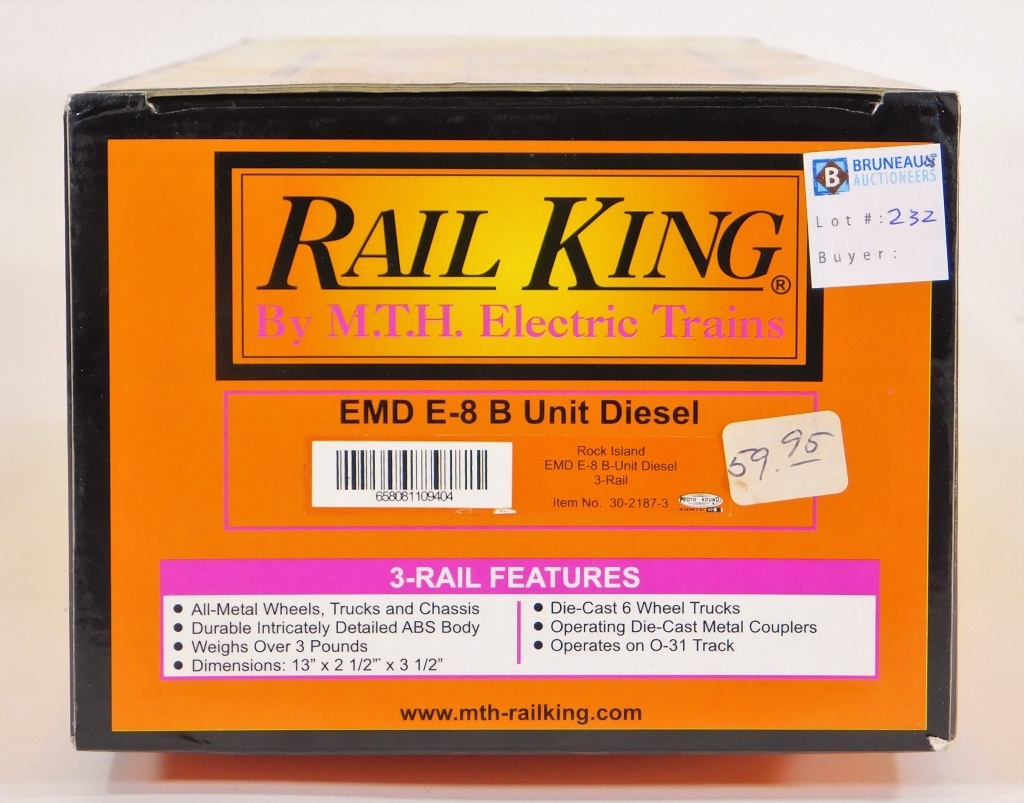 Appraisal: RAIL KING ROCK ISLAND EMD E- DIESEL O GAUGE TRAIN