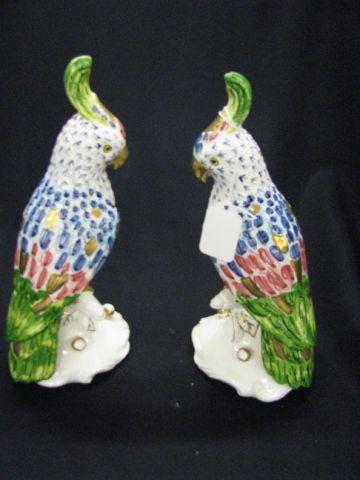 Appraisal: Pair of Italian Ceramic Bird Figurines