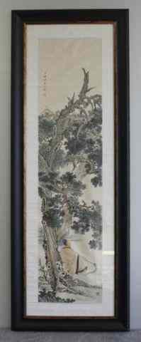 Appraisal: Chen Shao Mei Chinese Painting of a Man inLandscape From