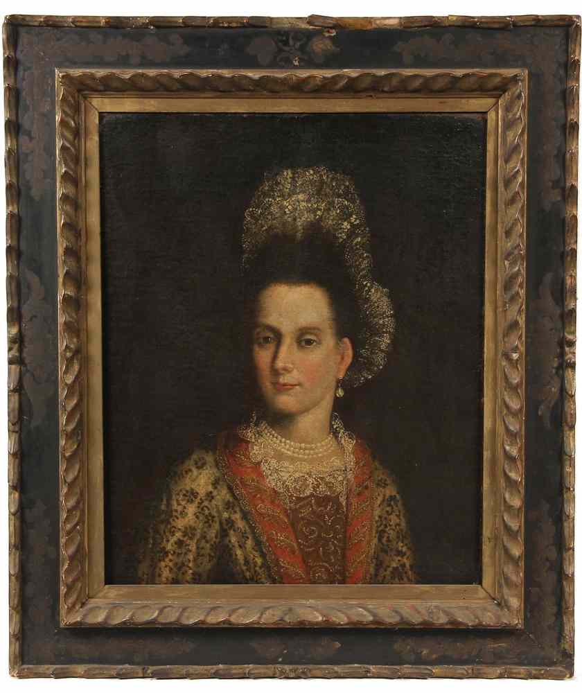 Appraisal: OOC - th c Portrait of Aristocratic Spanish Lady unsigned