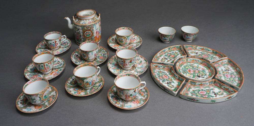 Appraisal: Rose Medallion -Piece Dinner Tea Set chipped