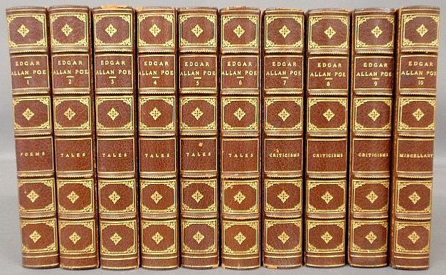 Appraisal: - Books- ten volumes of works by Edgar Allen Poe