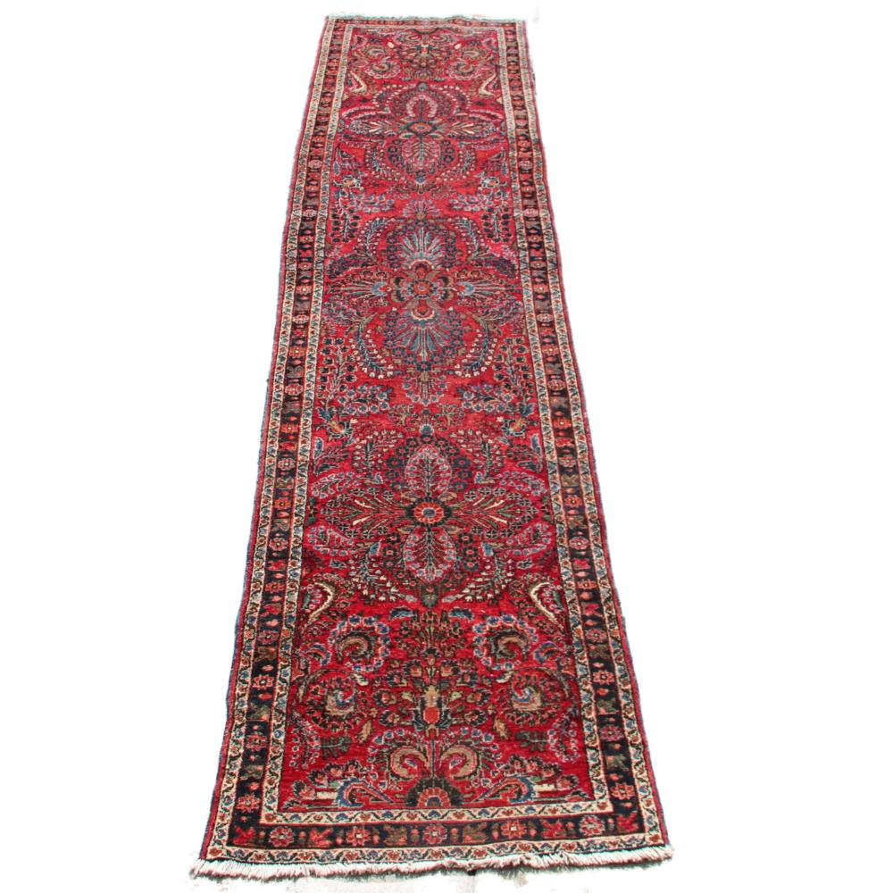 Appraisal: ARMENIAN LILLIHAN HAND-KNOTTED SINGLE-WEFTED RUNNER RUG CARPET WITH RED GROUND