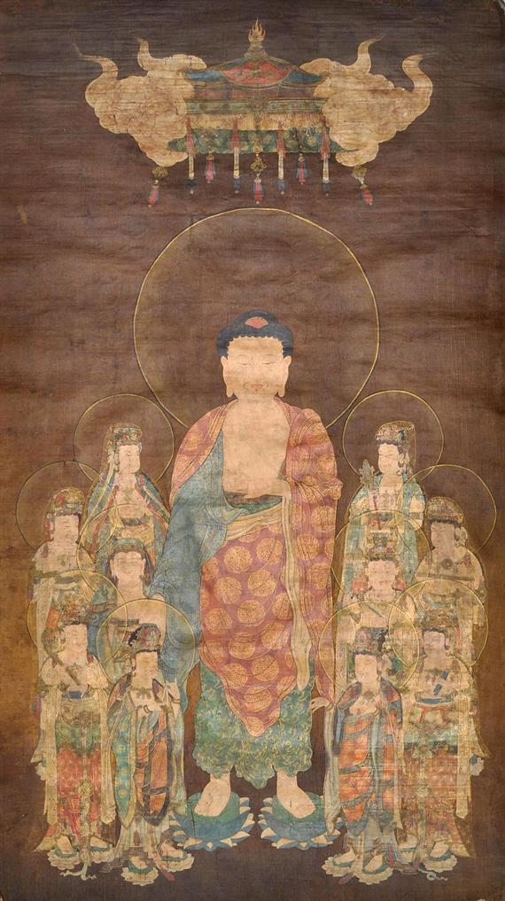 Appraisal: A BUDDHIST PAINTING Korea in Koryo style later copy x