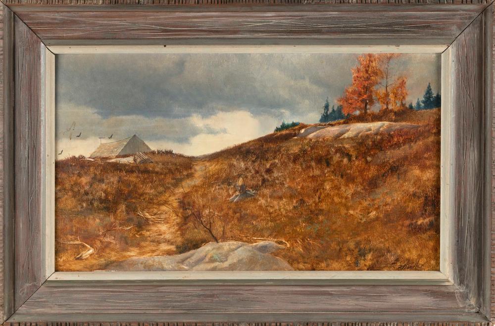 Appraisal: FRANK HANDLEN MAINE NEW JERSEY B AUTUMNAL LANDSCAPE OIL ON