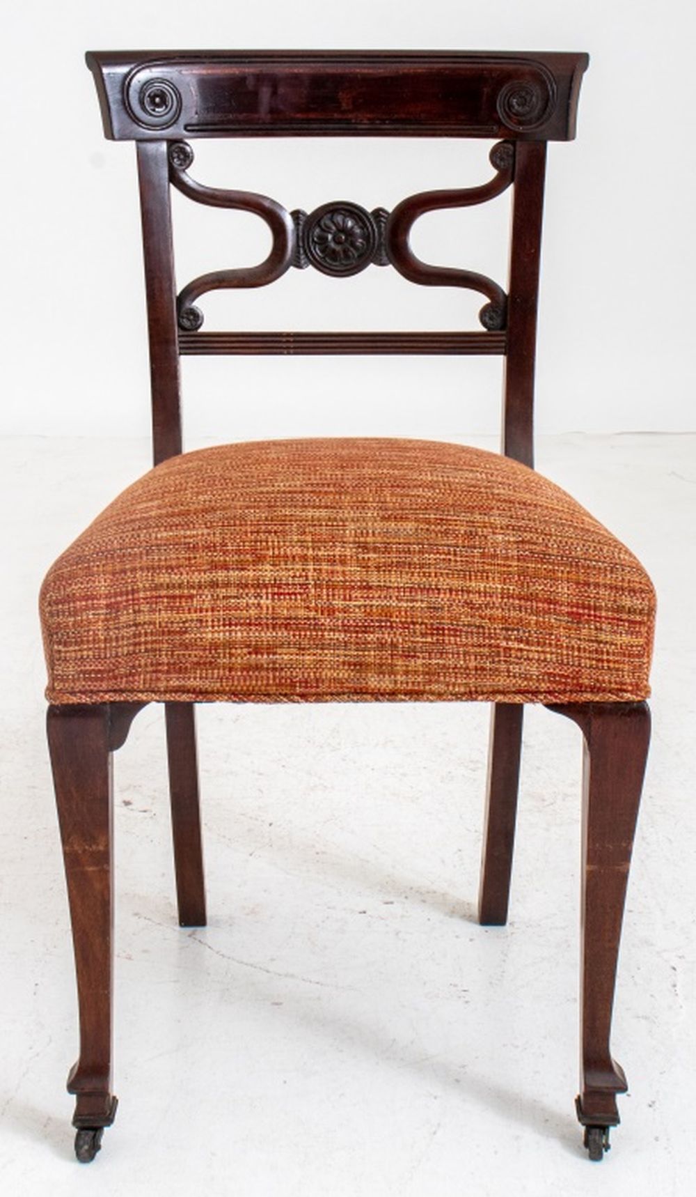 Appraisal: REGENCY STYLE MAHOGANY SIDE CHAIR Regency Style mahogany armchair with