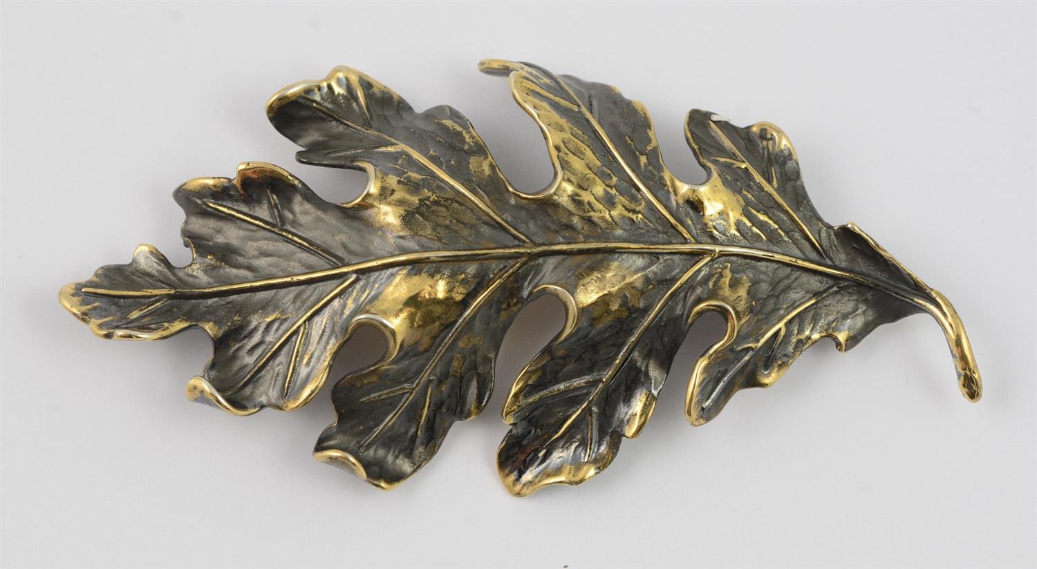 Appraisal: Napier gilded sterling silver oak leaf brooch - x -