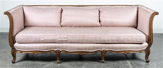 Appraisal: Sale Lot A Louis XV Style Walnut Sofa having a