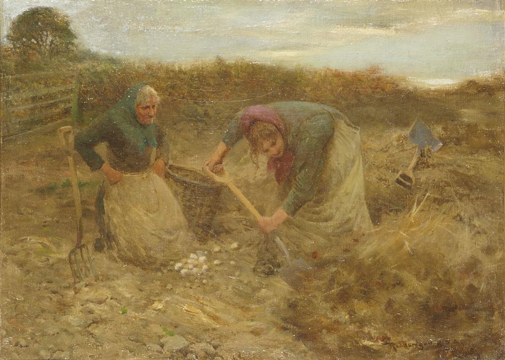 Appraisal: ROBERT MCGREGOR R S A BRITISH - THE POTATO HARVEST