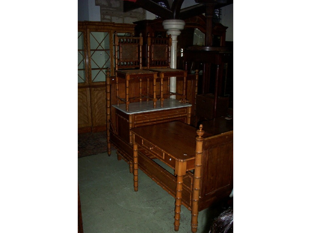 Appraisal: A late th century continental pine and plain wood bedroom