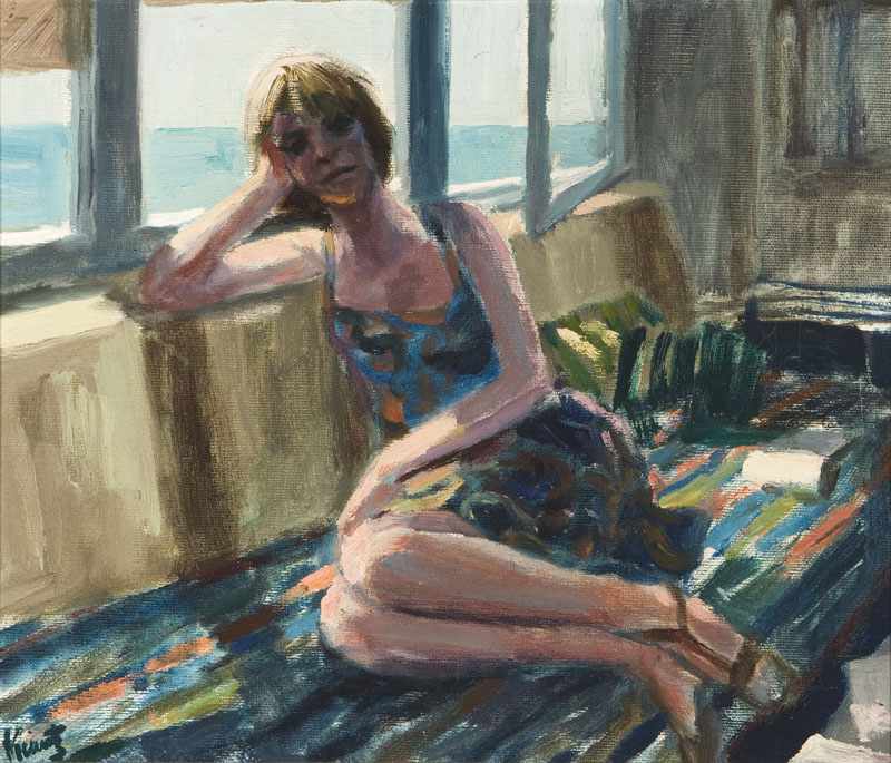 Appraisal: Roger Edward Kuntz - Laguna Beach CA Girl and Windows