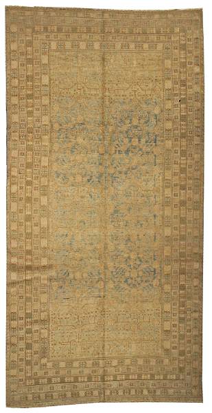 Appraisal: A Khotan carpet Turkestan late th century size approximately ft