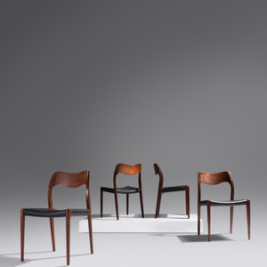 Appraisal: Niels O Moller - Set of Four Dining ChairsJ L