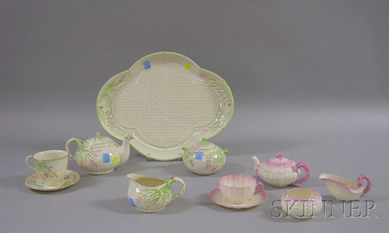 Appraisal: Two Belleek Porcelain Tea Sets a five-piece Belleek Collector's Society