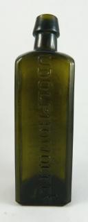 Appraisal: Udolpho Wolfe's Gin Bottle Gin- square with beveled corners and